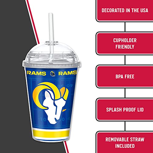 Image of Rico Industries NFL Football Rookie of The Year 12oz Acrylic Tumbler, Youth Tumbler with Swirly Straw