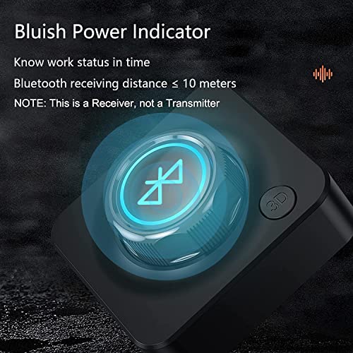 TFUFR Récepteur Bluetooth 5.0, Adaptateur Bluetooth Récepteur Audio sans Fil de Voiture avec Câble RCA AUX 3,5 mm pour Les Enceintes Câblées,Les Vieilles Voitures,Système Stéréo à Domicile