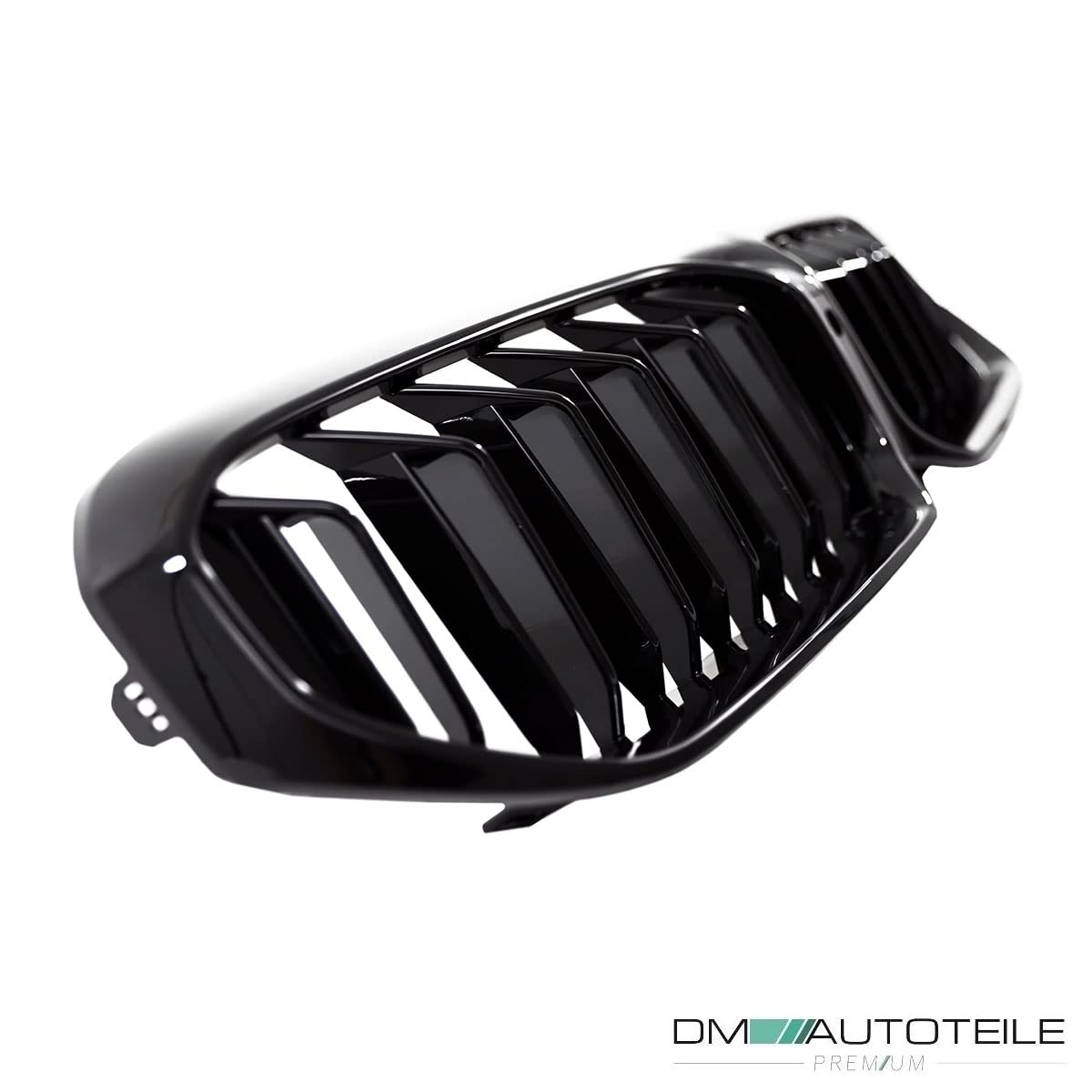 DM Autoteile Sport Doppelsteg Kühlergrill schwarz kompatibel für BMW 5er G30 G31 LCI Facelift mit Frontkamera