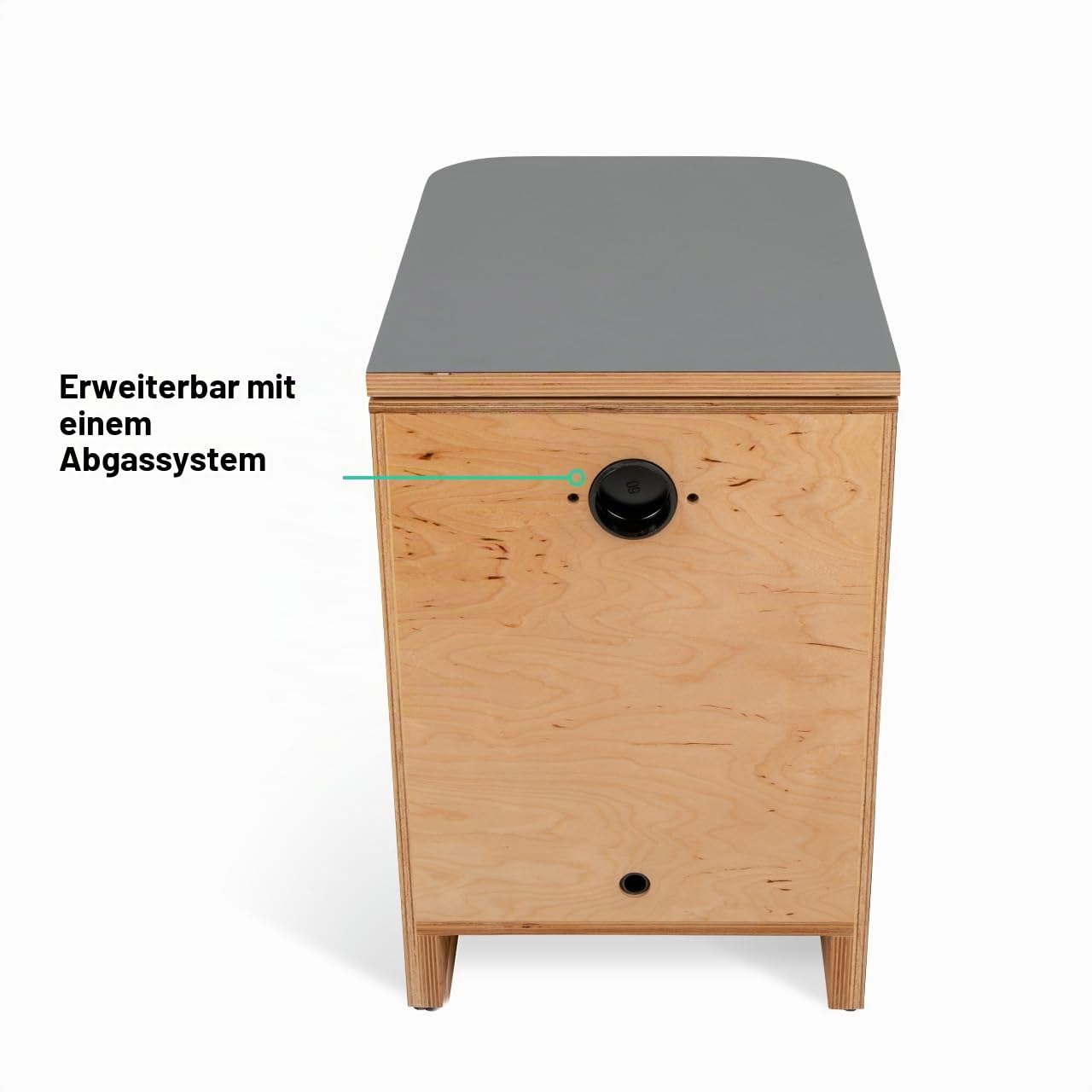 TROBOLO SilvaBloem – Trockentrenntoilette aus Holz – Komposttoilette ohne Chemie & Wasser – Ideal für Gartenhaus, Van & Tiny House – Geruchlose Trenntoilette kompatibel mit Abluftsystem (Grau)