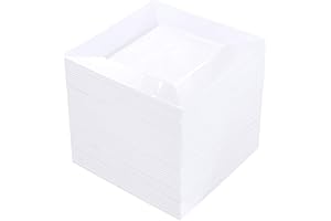 bUCLA 100PCS White Square Plastic Plates