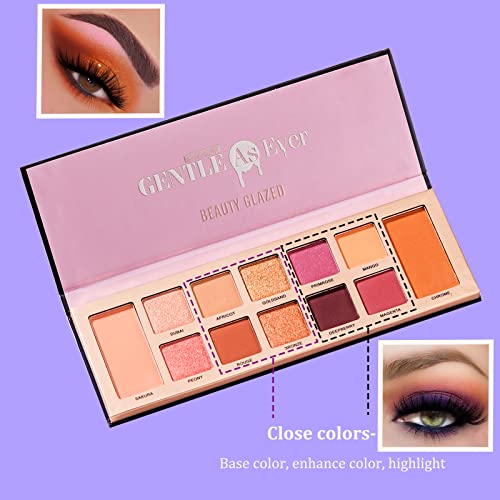 Myuango Gentle As Ever Eyeshadow Richly Pigmented Soft And Smooth Powder Blendable Waterproof Matte Shimmer Makeup Palette Purple Long Lasting Pallet Eye Makeup #TOP3