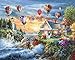 Luca-S SRL Cross Stitch Kit Luca-S - Balloons Over Sunset Cove, Gold Collection, Embroidery Kit