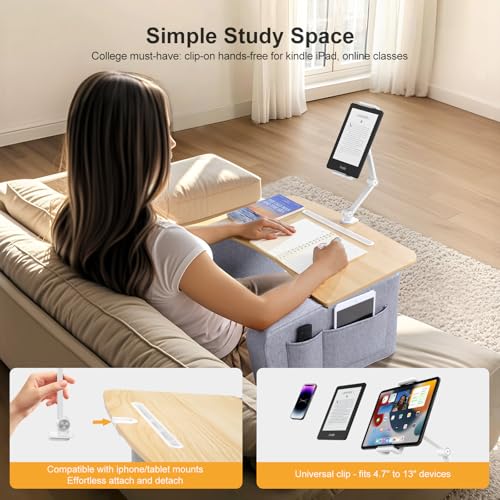 Image of OPTIXCELL Lap Desk for Adults with Arm Rests,Ergonomic Laptop Pillow Stand for Bed,Couch,Floor (Wood)