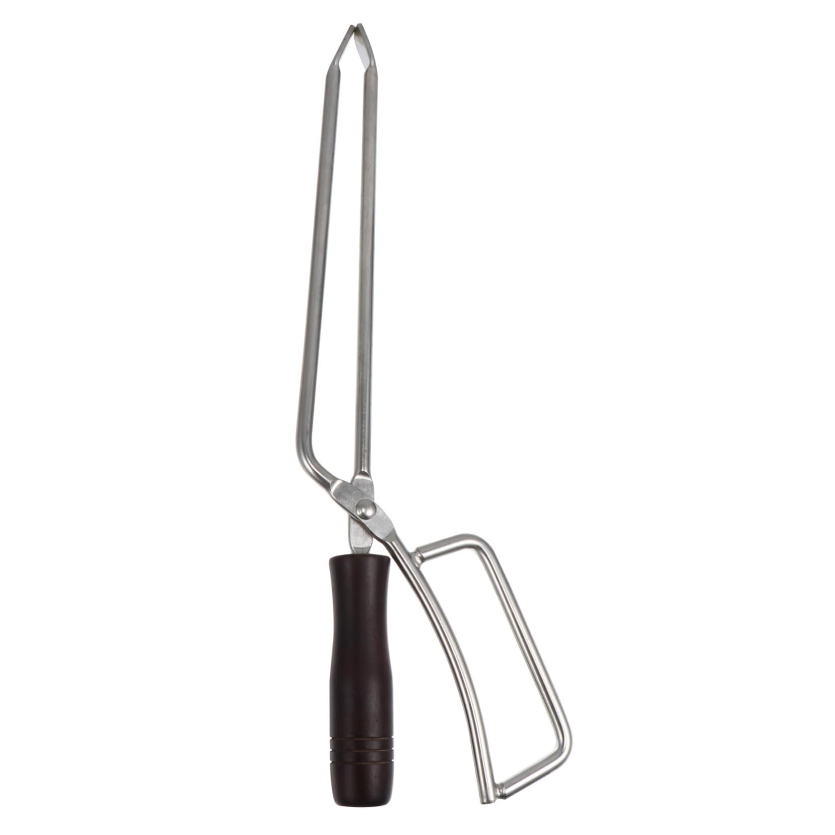 Pinzas Mango de Haya Maciza para Carbón de Barbacoa | Abrazadera de Carbón Extendida, Acero Inoxidable y Madera, 1, Decoracion Verano