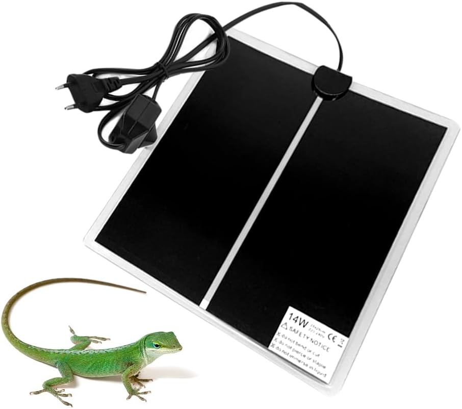 FENYW Terrarium Heating Mat, 14 W Adjustable Reptile Heating Mat, Non