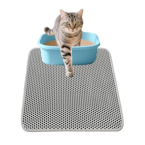 Galenecx Tappetino Lettiera Gatto, 30 x 45 cm Tappetino per Lettiera per Gatti in EVA Progettato a Nido d'Ape, Tappeto per Lettieras Gatto Impermeabile, Non Tossico Tappetinos Gattos Lettieras
