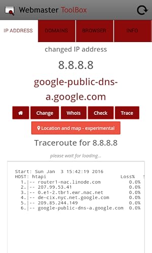 Webmaster Toolbox - Domain and IP checker