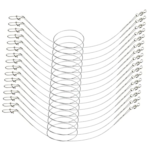 ibasenice Professional Fishing Line 24pcs Sea Fishing Wires Anti-wear Leader Pin Portable Tackle