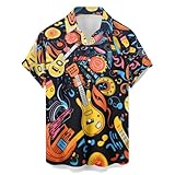 Camisa de manga corta con botones para hombre, 5X-Large