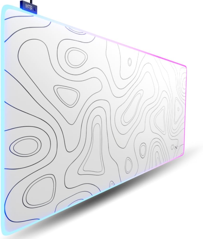 Nyfter XXL Gaming Mauspad 900x500mm - Topography Design Premium Mousepad