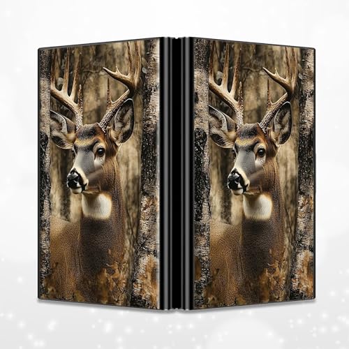 Image of Slim Credit Card Holder, Camo Deer Tree RFID Blocking Metal Wallet for Men & Women, Aluminum Minimalist Hard Case Pocket-Sized Business Cards Organizer (Fits Up to 10 Cards)