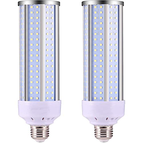  FOMT Lampadine LED A Pannocchia Luce LED per Garage 5000 Lumen 6000K Illuminazione Stradale A LED E26/E27 Plafoniera per Garage Adatto per Seminterrato Fienile Magazzino Officina,Warm White,80W