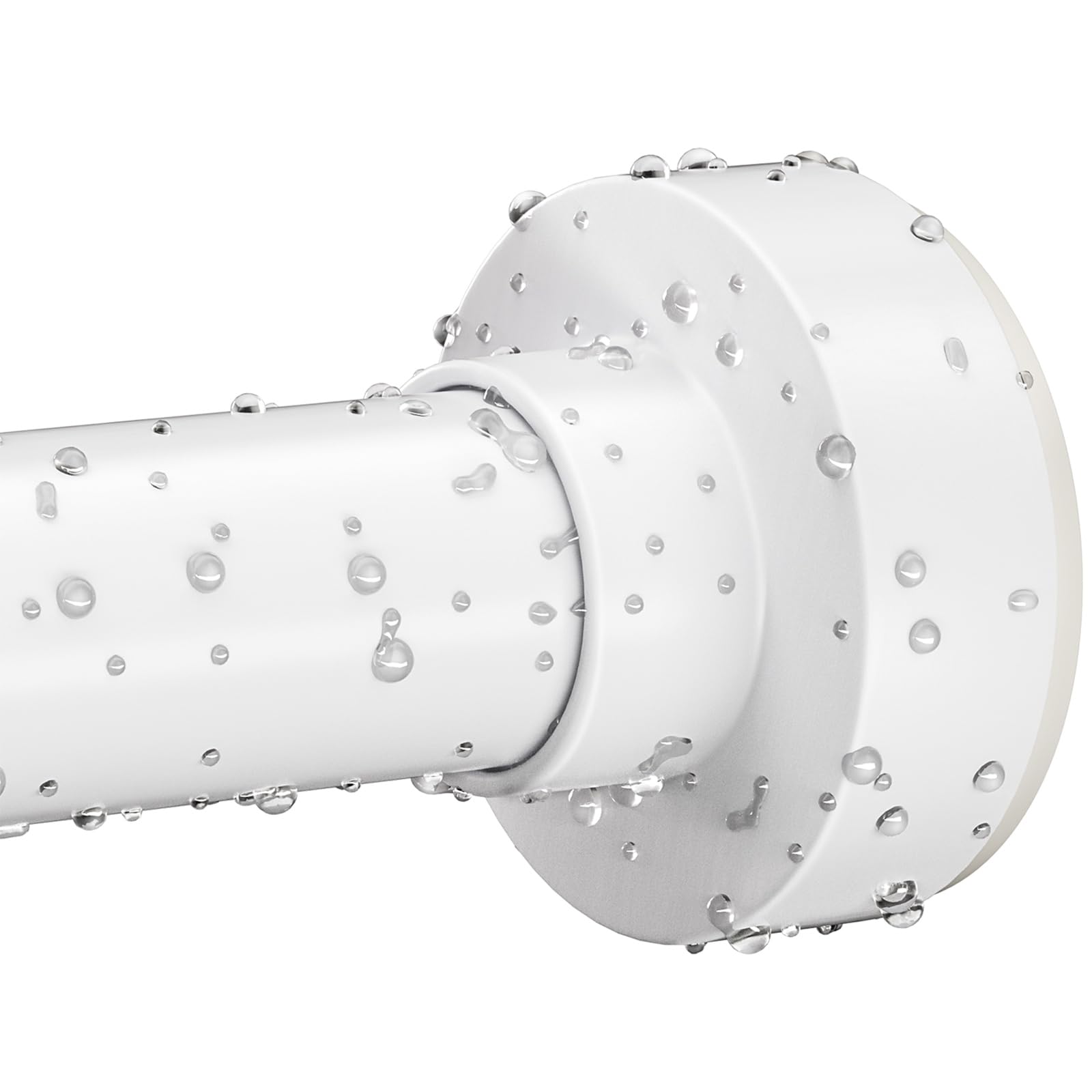 Emlaoe White Shower Curtain Rod 34-96 Inches(2.8-8ft) - bathroom accessories | Mubboo