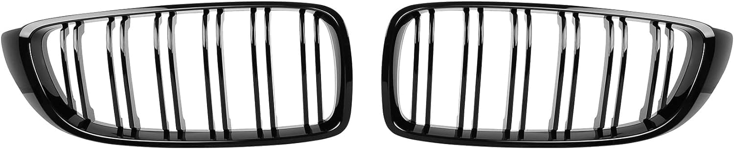Parrilla de enfriamiento negra brillante para Serie 4 F32 F33 F36 F80 F82 2014-2019 Nieren Doble Barra Parrilla frontal