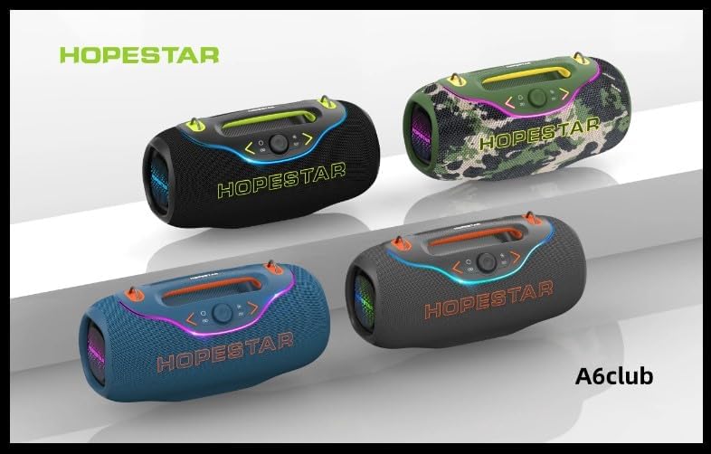 WorryFree Gadgets Portable Bluetooth Speaker with RGB Lights, Mic with EQ & Volume Control, 10M Range, Shock Heavy Bass, 200W, Black - Image 5