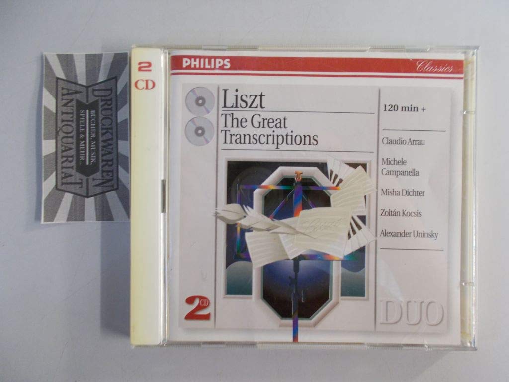 Liszt: The Great Piano Tra [Audio CD] Liszt, Franz