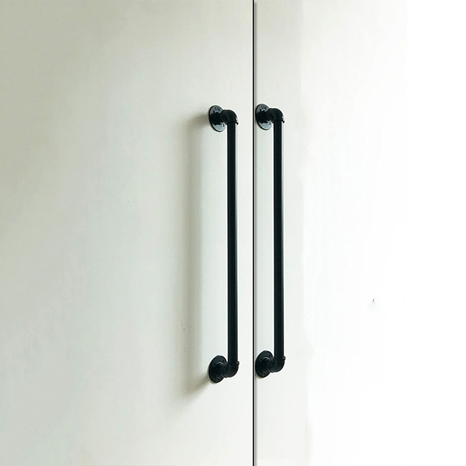 Manilla de Madera para Puertas de Garaje, cobertizo, Granero, repuestos para manijas de Puertas, manijas internas/externas, pomos Negros (tamaño: 600 mm)