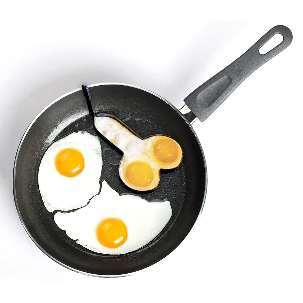 moldes para huevos escalfados, For freír Molde de huevo de acero inoxidable Anillo de huevo frito Molde de pastel de panqueque Cocina práctica Accesorios de cocina Anillo de huevo frito (Color : Black