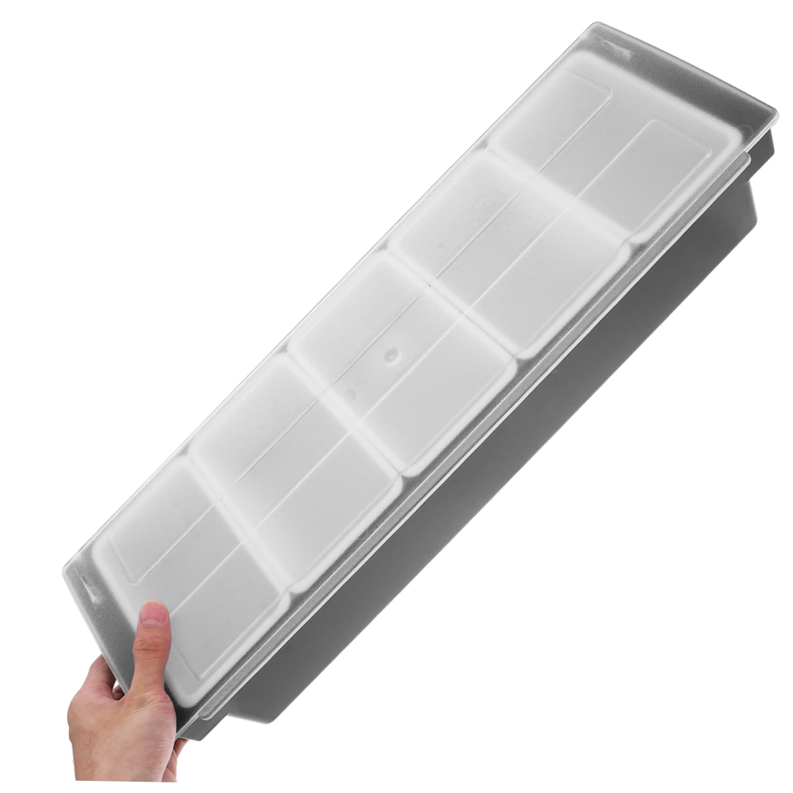 Mikikit Boîte Compartimentée 5 Cases en Plastique Robuste avec Couvercle Hermétique, Récipient Alimentaire Polyvalent pour Condiments et Fruits Secs, pour Bar et Service en Restauration
