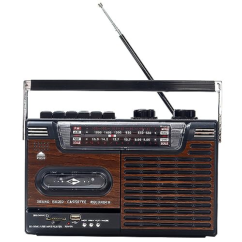 レトロ AM/FMラジオ カセットプレーヤー ビンテージ Amazon.co.jp: レトロカセットプレーヤー、AM/FMラジオ