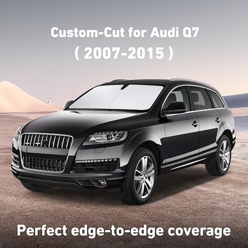 Image of EcoNour Windshield Sunshade Compatible for Audi Q7 2007-2013 2014 2015, Sun Visor for Front Windshield & Window Sun Shade Cover, UV Heat Blocker & Protector, Car Accessories