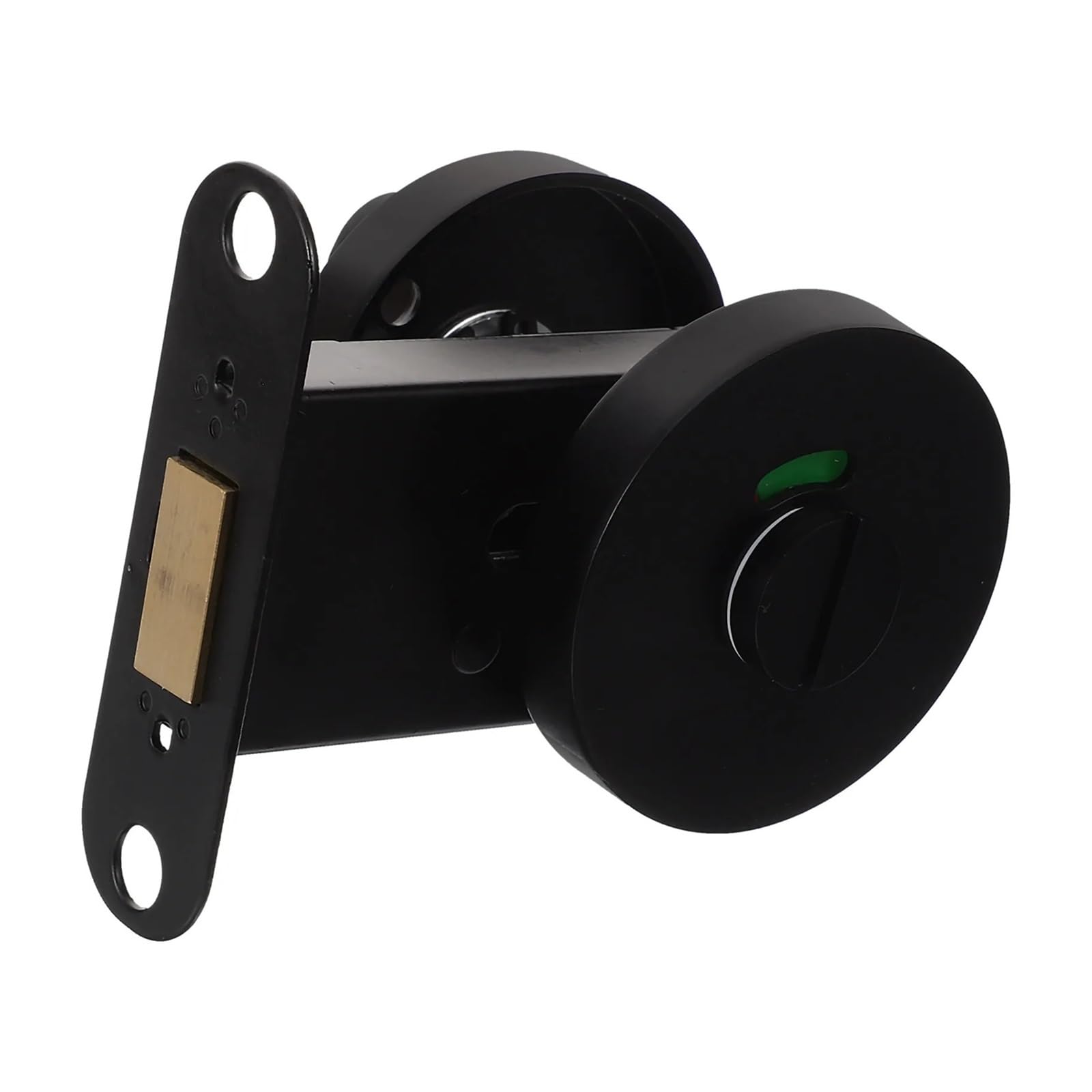 Zinc Alloy Public Restroom Partition Door Lock with Vacant Occupied Indicator for Privacy Safety Commercial Bathroom Stall Use for Public(Black)