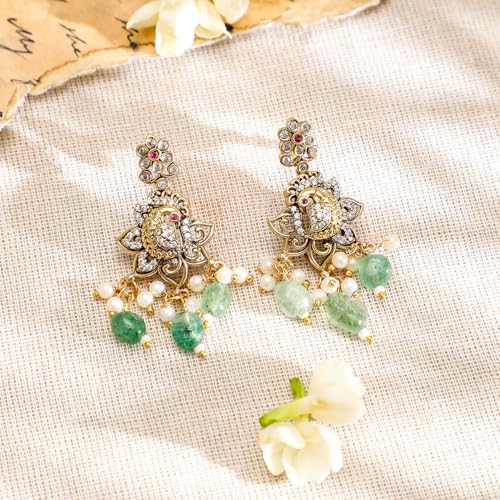 Image of Rubans Necklace Set American Diamond and Cubic Zirconia Ethnic Jewellery Gift for Women & Girls