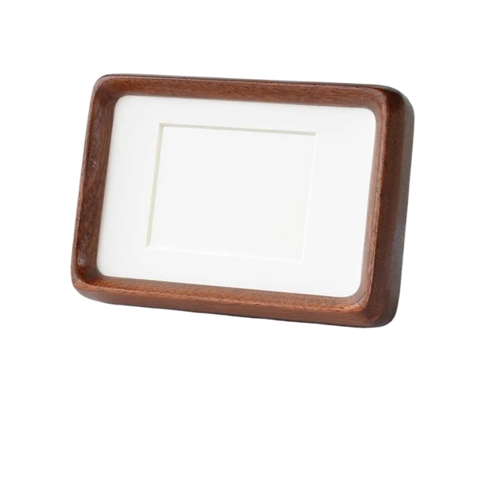 Photo Frames 3/4/5 Inch Mortise And Tenon Mini Photo Frame - Solid Wood Black Walnut/Beech/Sapele, Rounded Corner Tabletop Decor Ornament(Sapele g model,6inch 10.2X15.2cm)