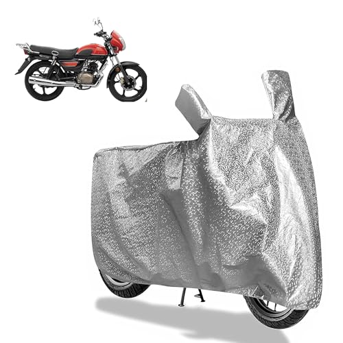 Image of Sulfar Bike Cover for TVS Radeon (Standard) | Waterproof, Dustproof & UV Protected | All Weather Two Wheeler Cover (Silver) New 2026 Variants