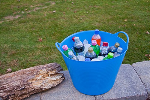 Red Gorilla Large Flexible Plastic Tub, Toy Storage, Laundry, Gardening & More, 38 Liter/10 Gallon, Blue