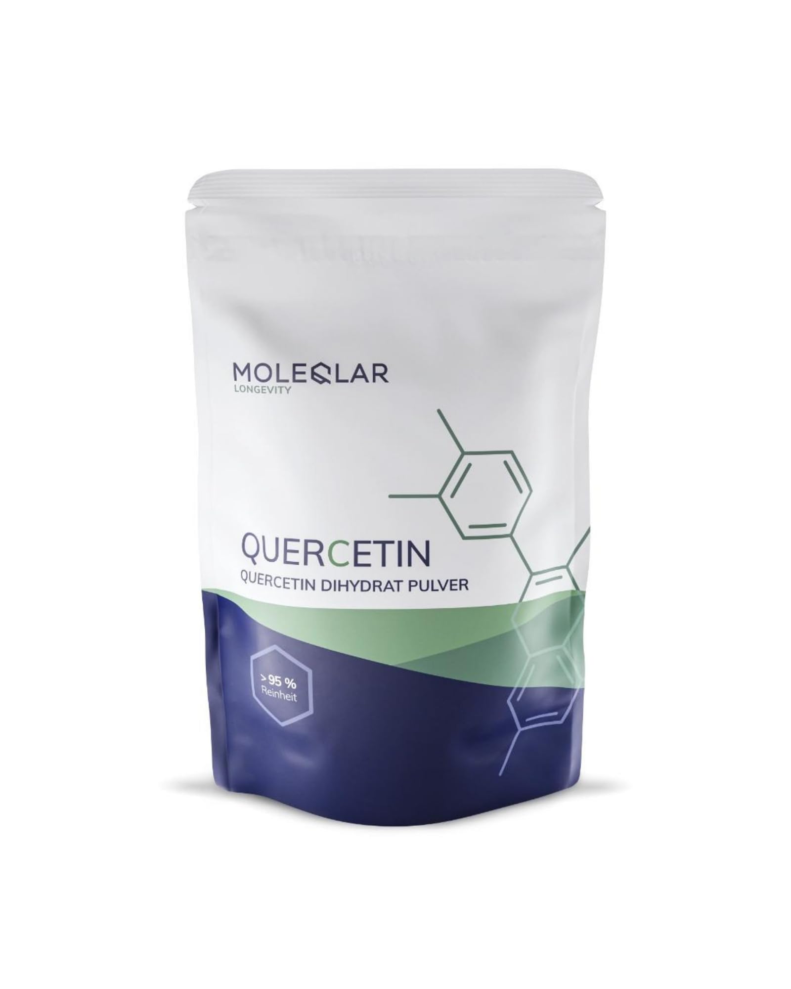 MoleQlar Quercetina polvere di alta purezza – 60 g di quercetina diidrato vegana Premium – 400 mg per porzione – con cucchiaio dosatore – Bioflavonoide vegetale del jap