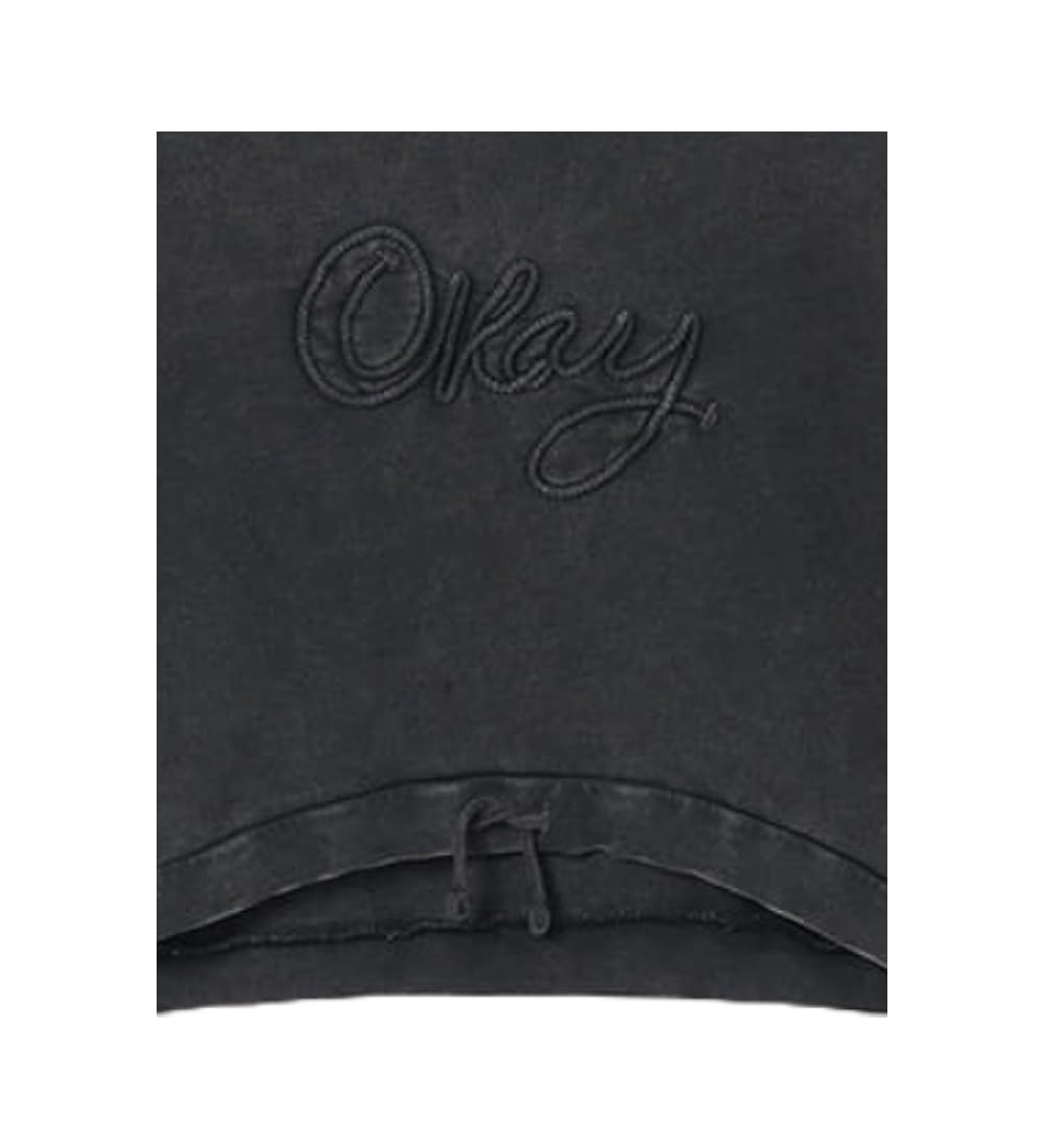 Generico Sudadera corta de niña con diseño Okay bordado, manga larga, ideal para otoño, primavera e invierno, jersey casual para niña, 06418