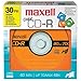 Maxell 648451 30 Count Assorted Colors CD-R Discs