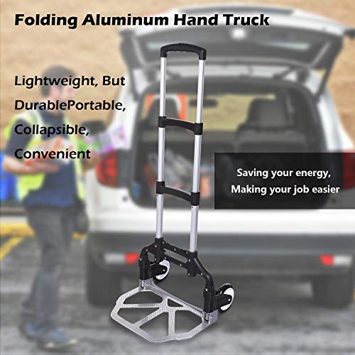 Image of BRUZZLINEMetal & Alluminium Luggage Cart Foldable Heavy Luggage Hand Puller Trolley Carts with 80 Kg (Multicolour)