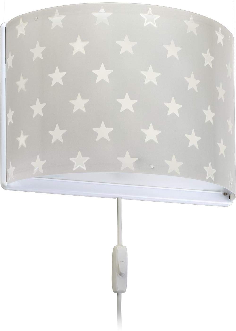Dalber Lámpara infantil Aplique de pared Stars Gris, 81218E, E27