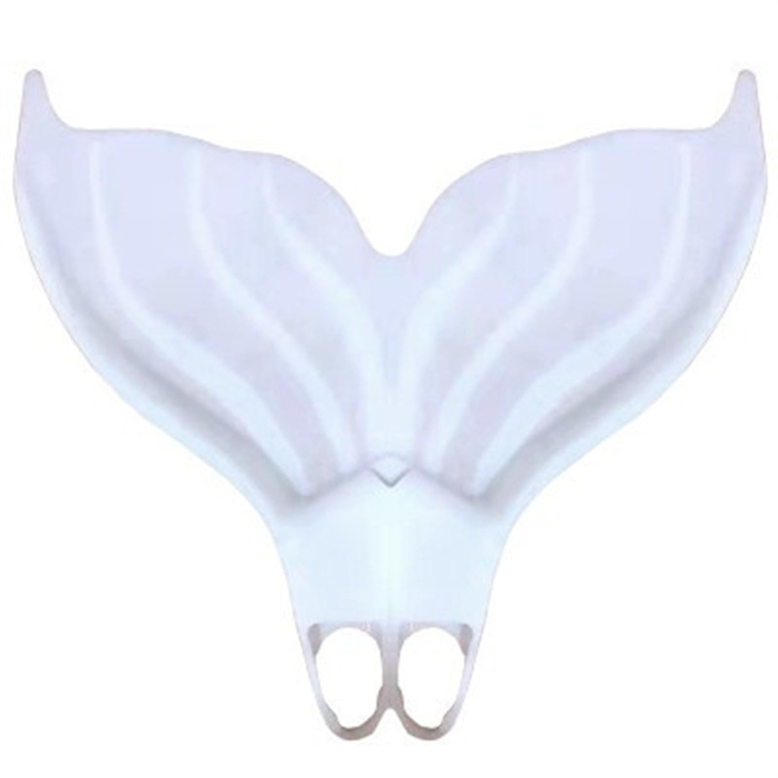 Short Swim Fins Fins White Silicone Single Fins Free Diving Adult Swimming Diving Training Mermaid Tail Short Fins
