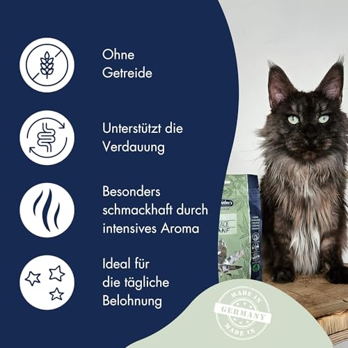 DR.CLAUDER'S - Trainee Snack Hanf | Ballastoffreiche Hanf Snacks mit Omega-3- und Omega-6, Vitaminen und Spurenelementen für Hunde und Katzen. Getreidefreie Leckerlis im Frischebeutel | 80g