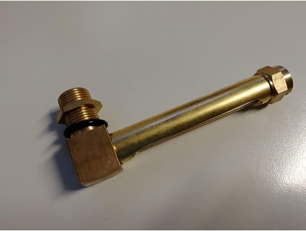 CKSEKD 1/4"" 3/8"" 1/2"" BSP Male Thread L-Shape Brass Oil Liquid Level Indicator Sight Glass Gauge, Two Window 1pcs (Color : 80mm, Size : 1/2"")