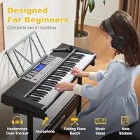 MUSTAR Keyboard Piano, 61 Key Electric Piano Keyboard with Light-Up Keys — image 3