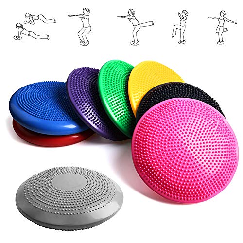 Lixada-Balance-Cushion-33cm-Yoga-Balance-Disc-Inflatable-Stability-Cushion-Stability-Board-with-Free-Hand-Pump