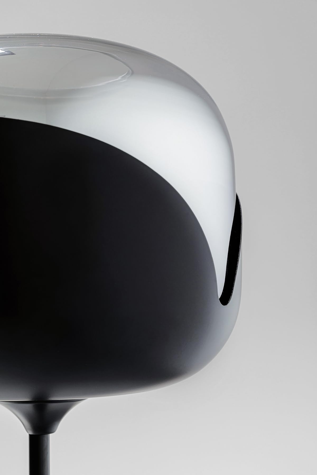 Kare Design Stehleuchte Smoke Goblet Ball, Schwarz/Grau, Stehlampe, Stahlgestell, Glas Schirm, Wohnzimmer, Schlafzimmer, Leuchtmittel nicht inklusive, 160x25x25 cm
