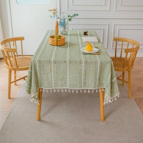 Nappe en lin de coton épaisse lavable pour protéger la table de repas