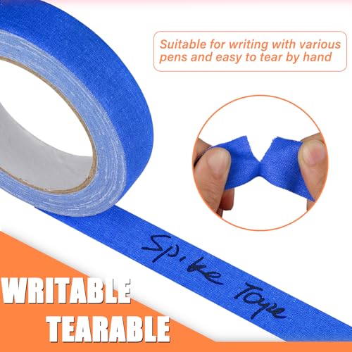 Image of GEYYANG Spike Tape, 1 inch x 20 Yards Blue Fluorescent Gaffers Tape, Black Light UV Reactive, Multipurpose Fluorescent for Stage Marking, Party and Art Crafts