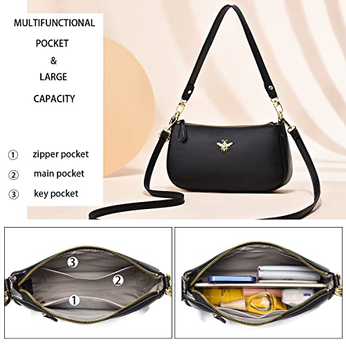 Image of Small Tote Shoulder Bags Purses for Women Retro Classic Crossbody Bags Cute Clutch Purse and Handbag