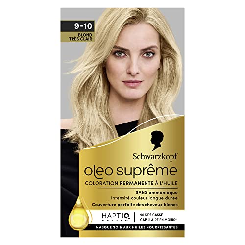 Blond très clair 9.10 Oleo Supreme Schwarzkopf coloration permanente à l'huile sans ammoniaque
