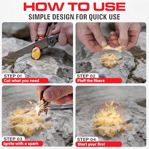 Dextreme Fire Plug Titan - Survival Fire Starting Tinder, Fire Plugs XL, Best Firestarter Stick for Emergency, Survival, Campfire, Bushcraft, and Hiking - Waterproof & Non-Toxic - Image 4