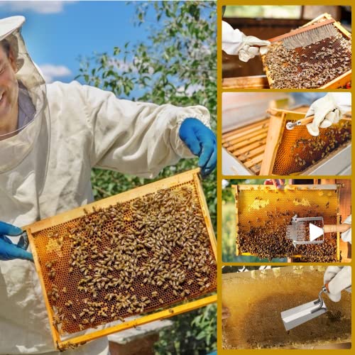 Nanpaders 13-Teiliges Imkerei-Werkzeugset mit Ganzkörper-Deluxe Imker-Starter-Kit, Bienenzucht-Kit, mit abnehmbarem… – Bild 7