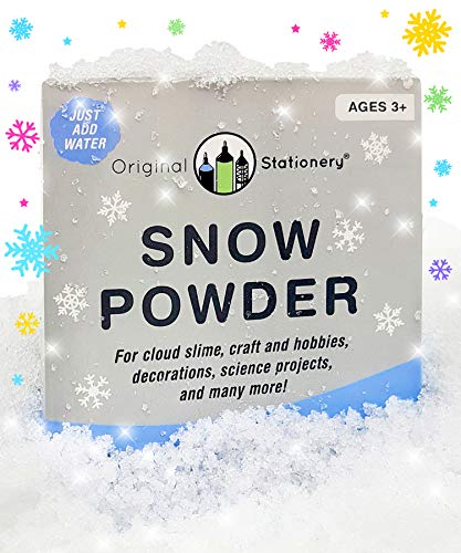 Original Stationery Product Name Instant Snow Powder [2 gallons] Creates Slushie Fake Snow. Use with Slime, Daiso Clay and Floam Beads to Make Cloud Slime - Artificial Snow Decoration