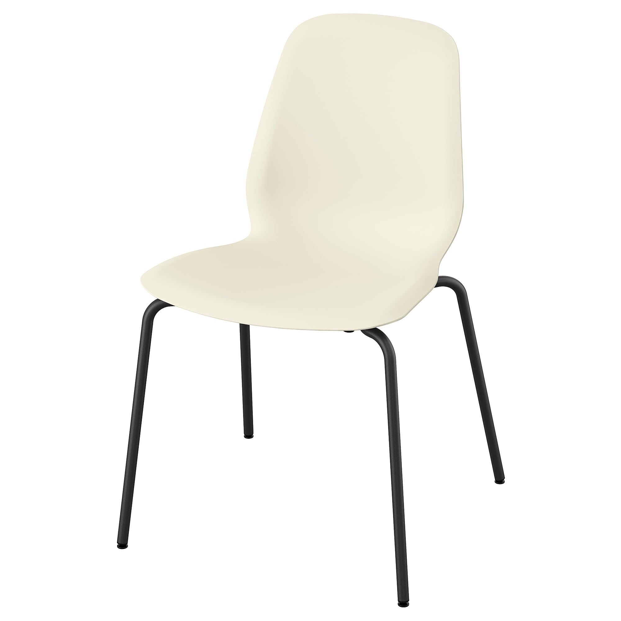 Chaise SKÅLSTA ProTuning en plastique beige et métal tubulaire noir-gris pour intérieur moderne
